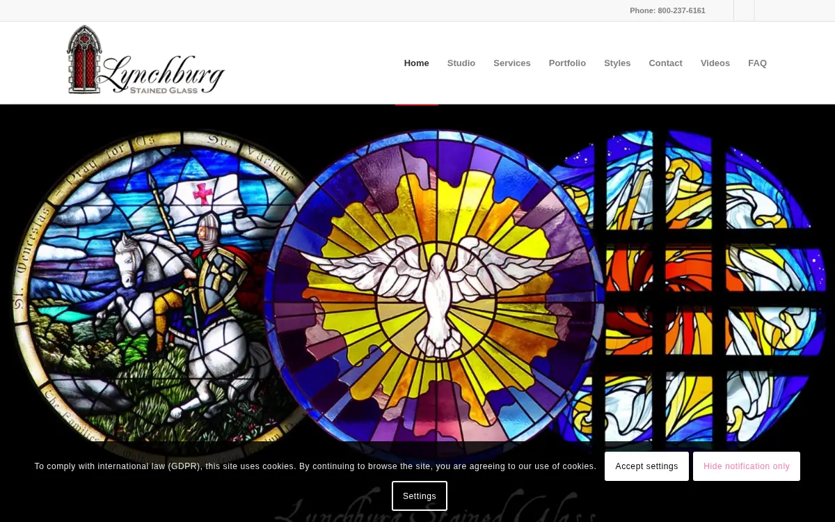 Homepage of Lynchburg Stained Glass Company
