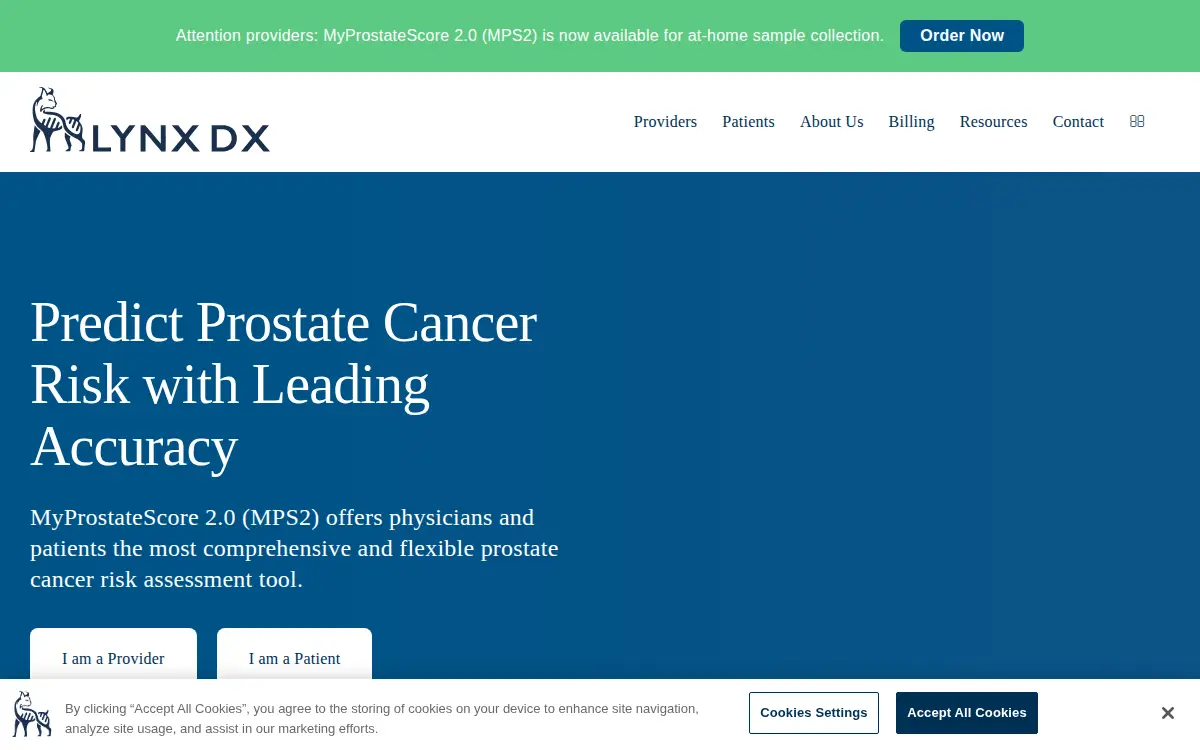 Homepage of Lynx Dx INC