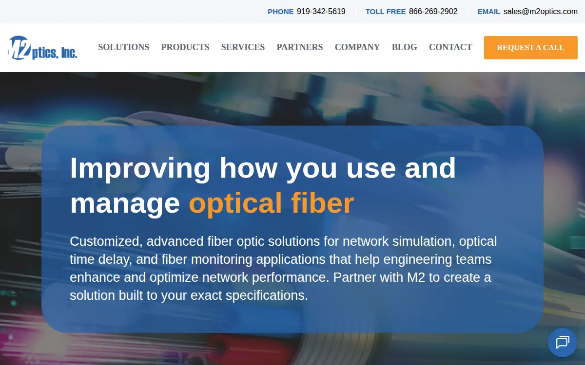Homepage of M2 Optics INC
