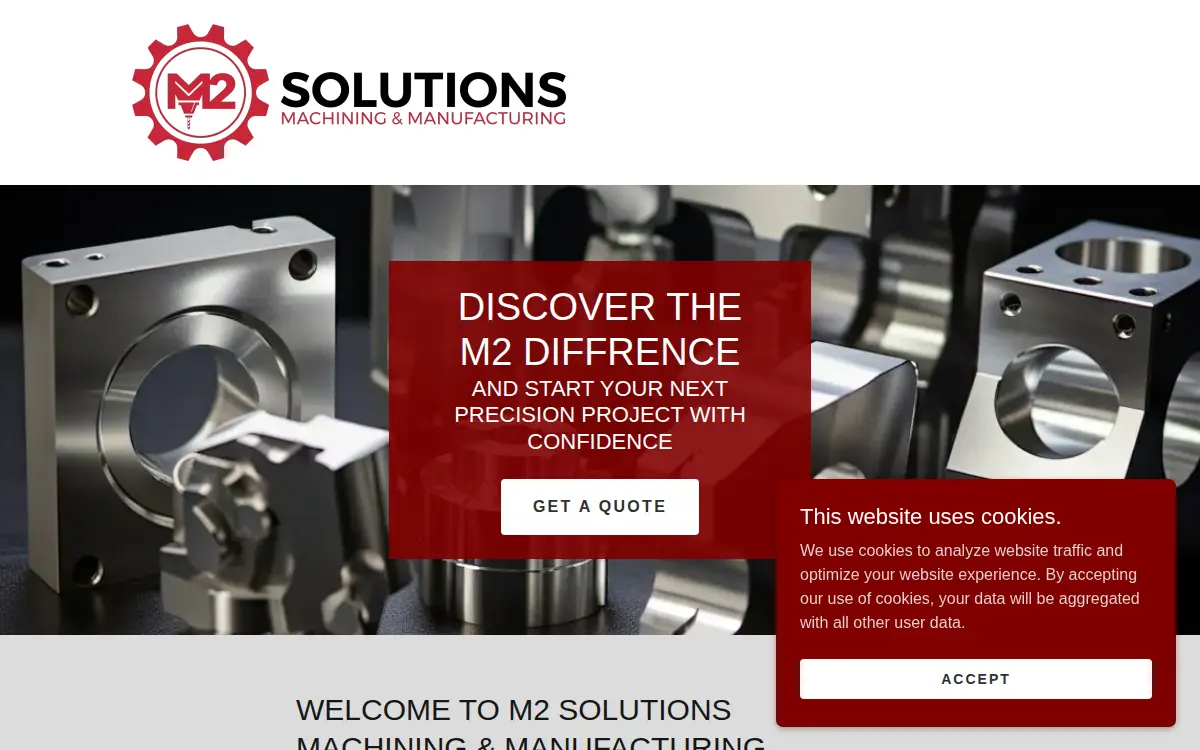 Homepage of M2 Solutions LLC