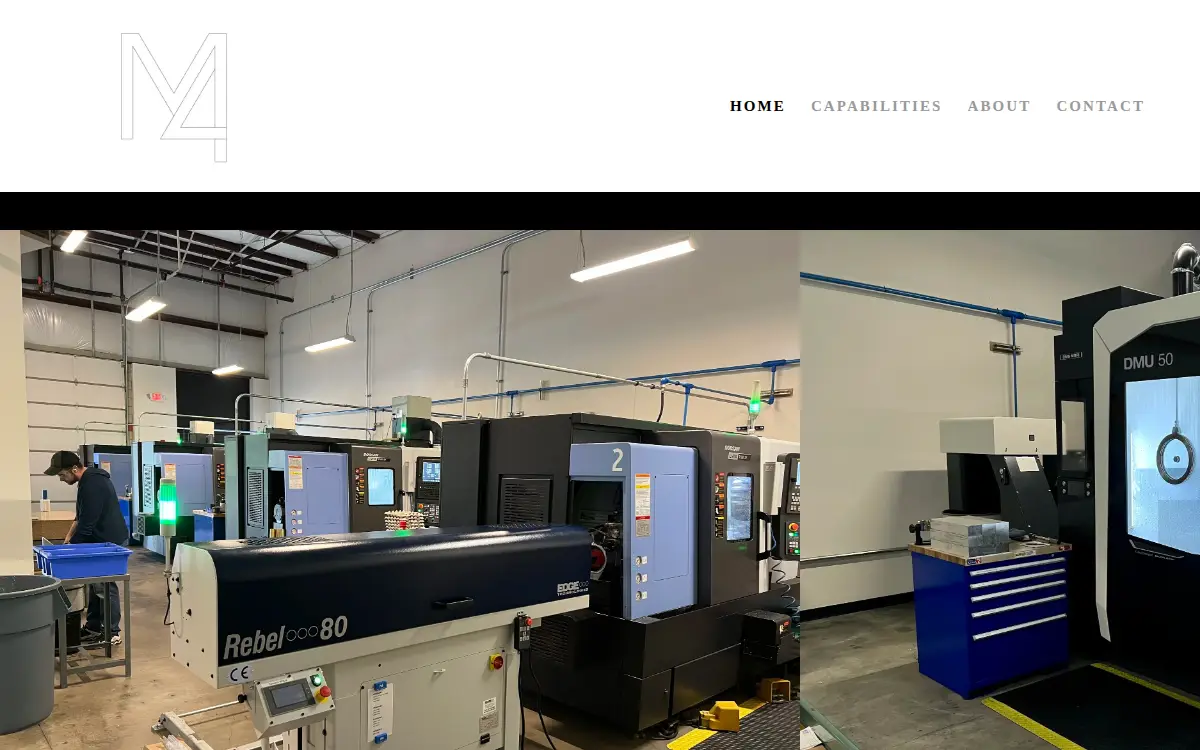 Homepage of M4 Machine LLC