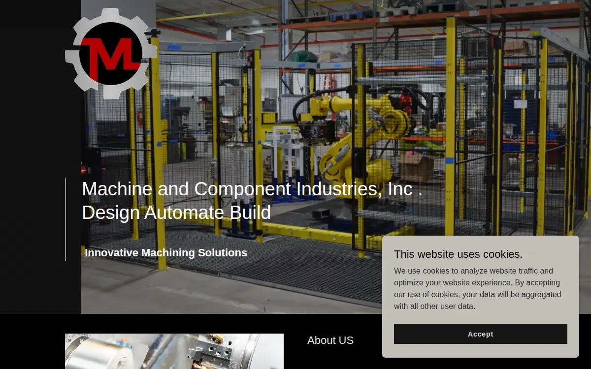 Homepage of Machine and Components Industries, INC
