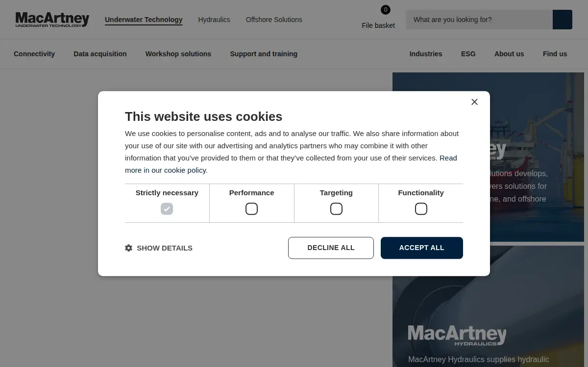 Homepage of Macartney INC