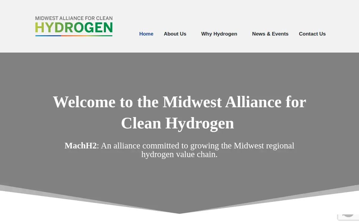 Homepage of Midwest Alliance for Clean Hydrogen, LLC
