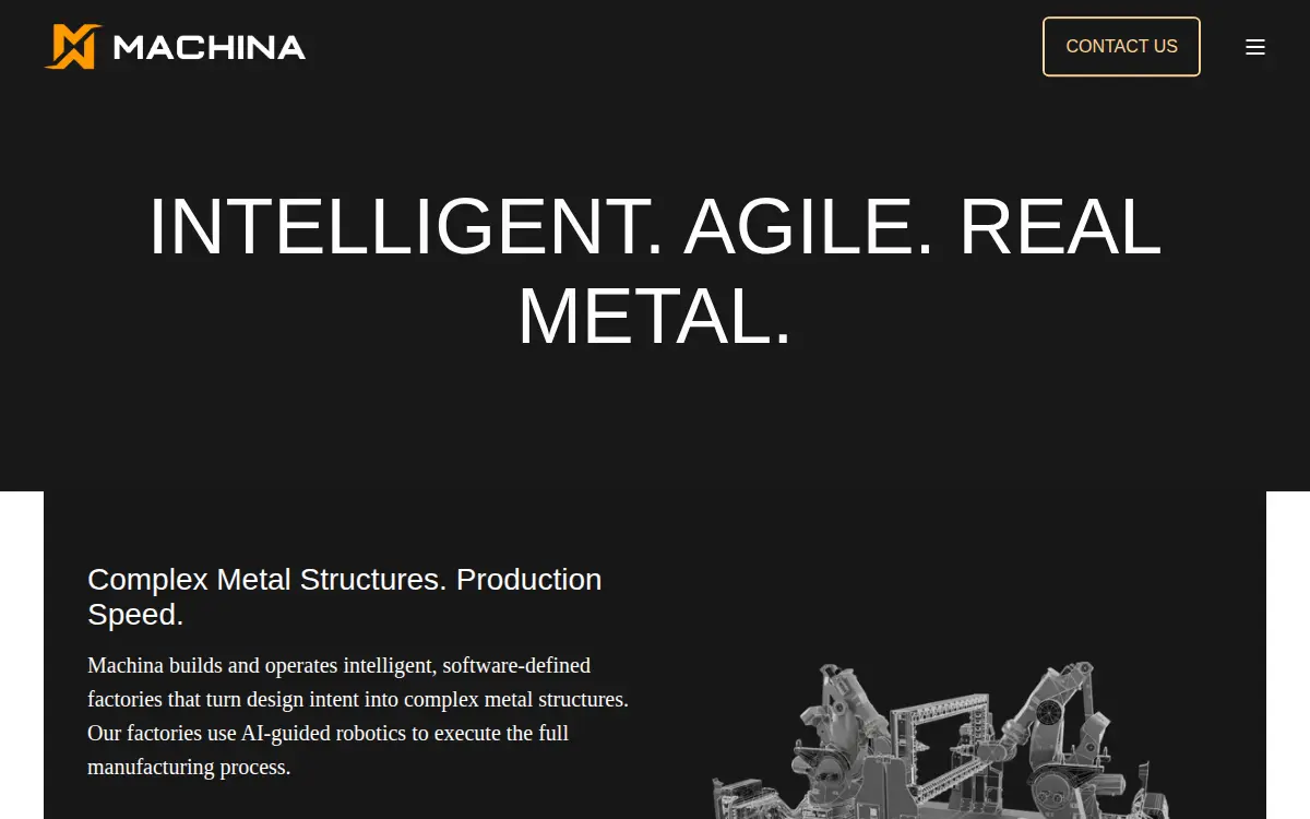 Homepage of Machina Labs INC