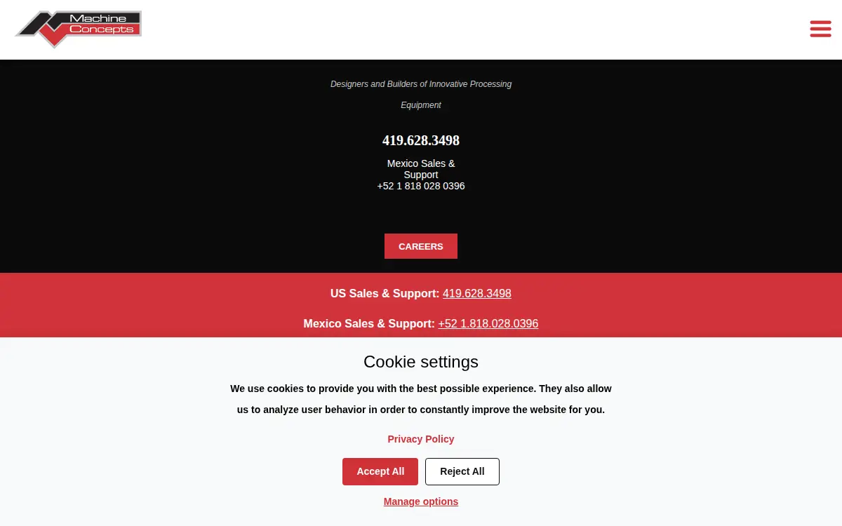 Homepage of Machine Concepts INC