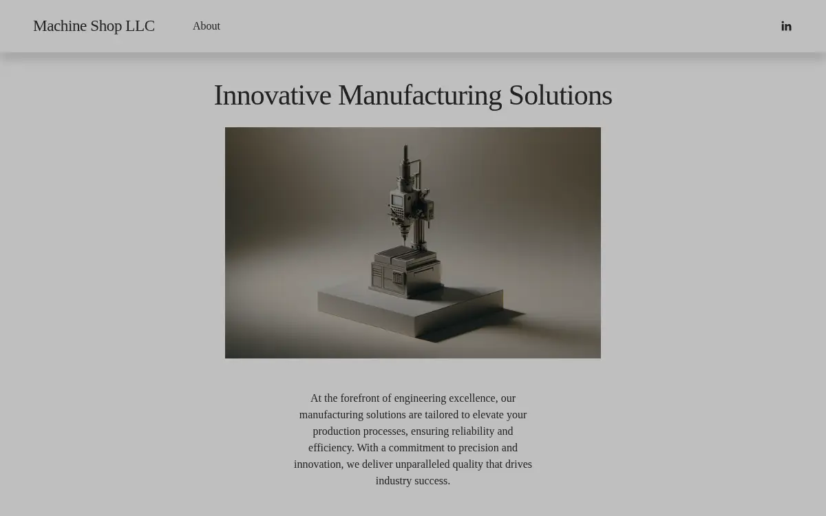 Homepage of Machine Shop LLC