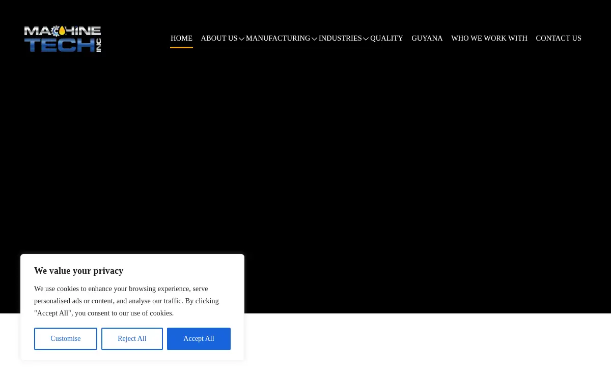 Homepage of Machine Tech, INC.