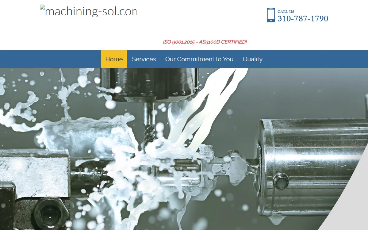 Homepage of Machining Solutions, INC.