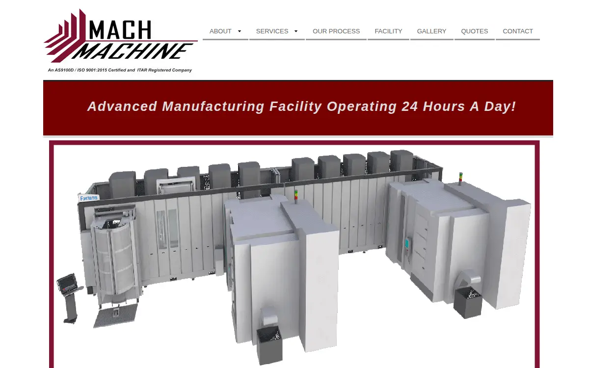 Homepage of Mach Machine INC