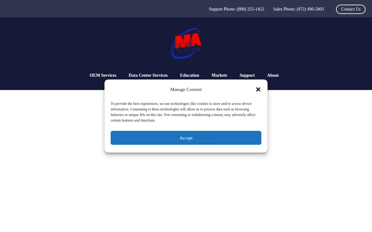 Homepage of M&a Technology, INC