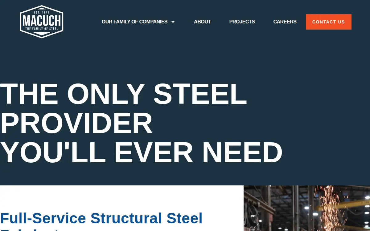 Homepage of Macuch Steel Products, INC