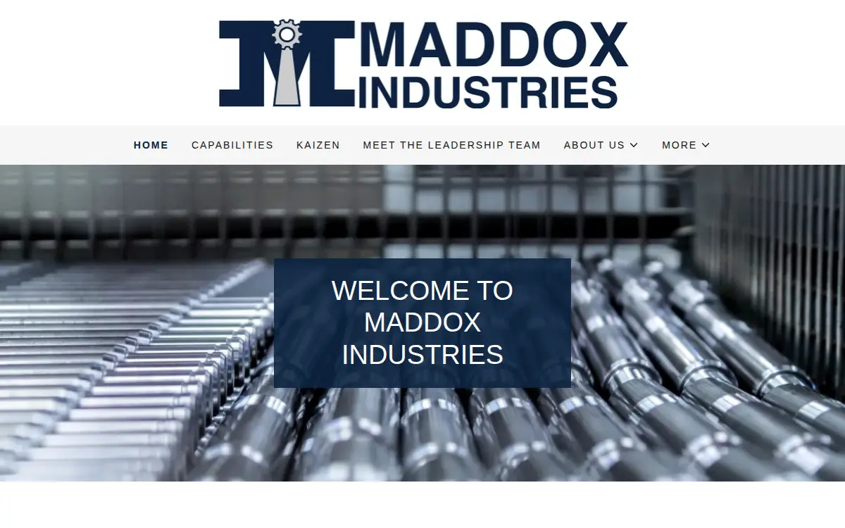 Homepage of Maddox Industries, INC.