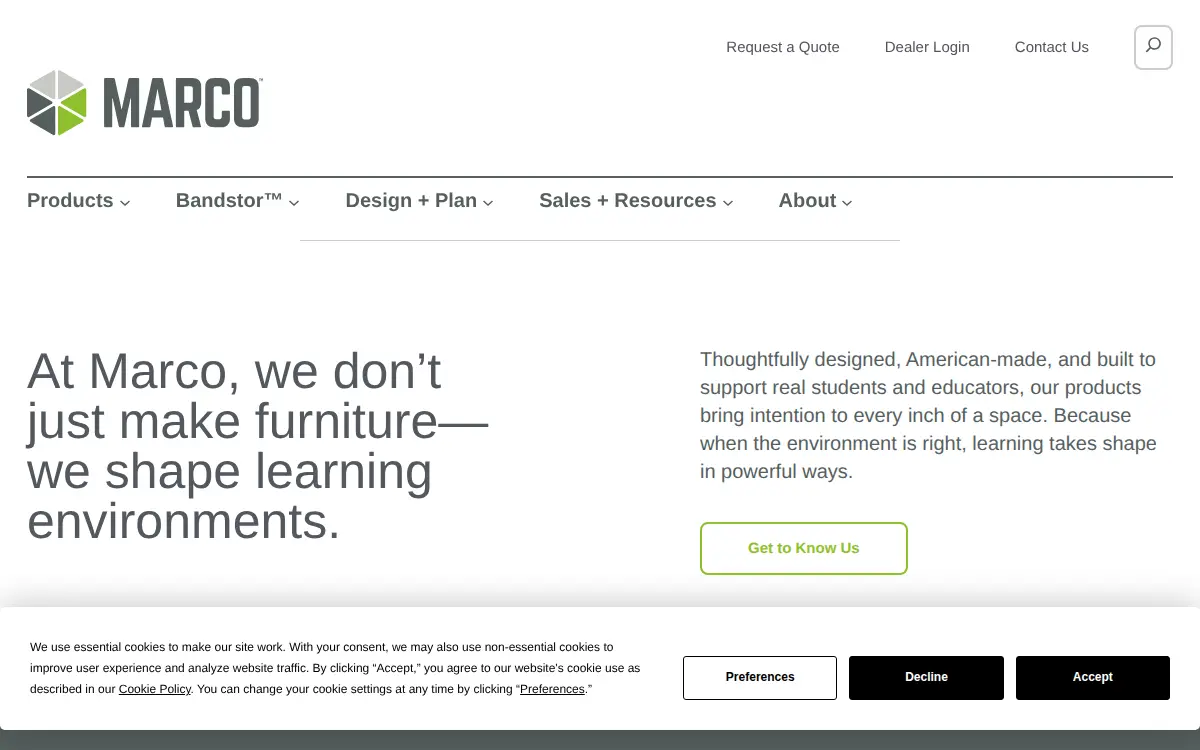 Homepage of Marco Group, INC.