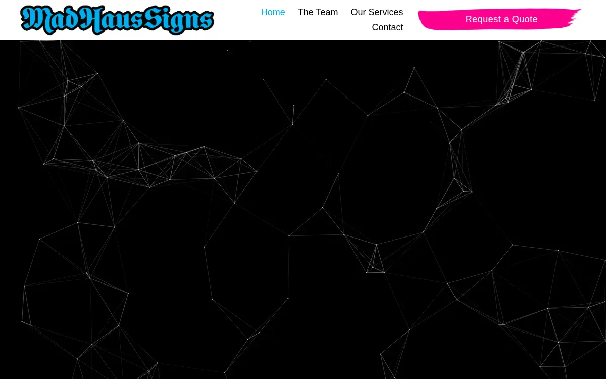 Homepage of Mad Haus Signs LLC