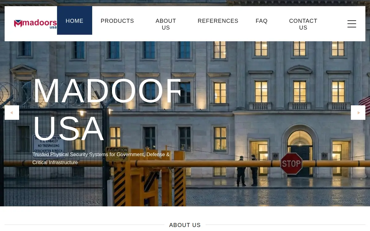 Homepage of Madoors LLC