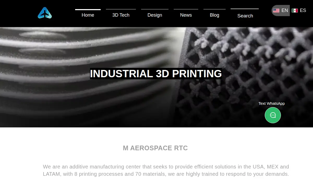 Homepage of M Aerospace Rtc INC.
