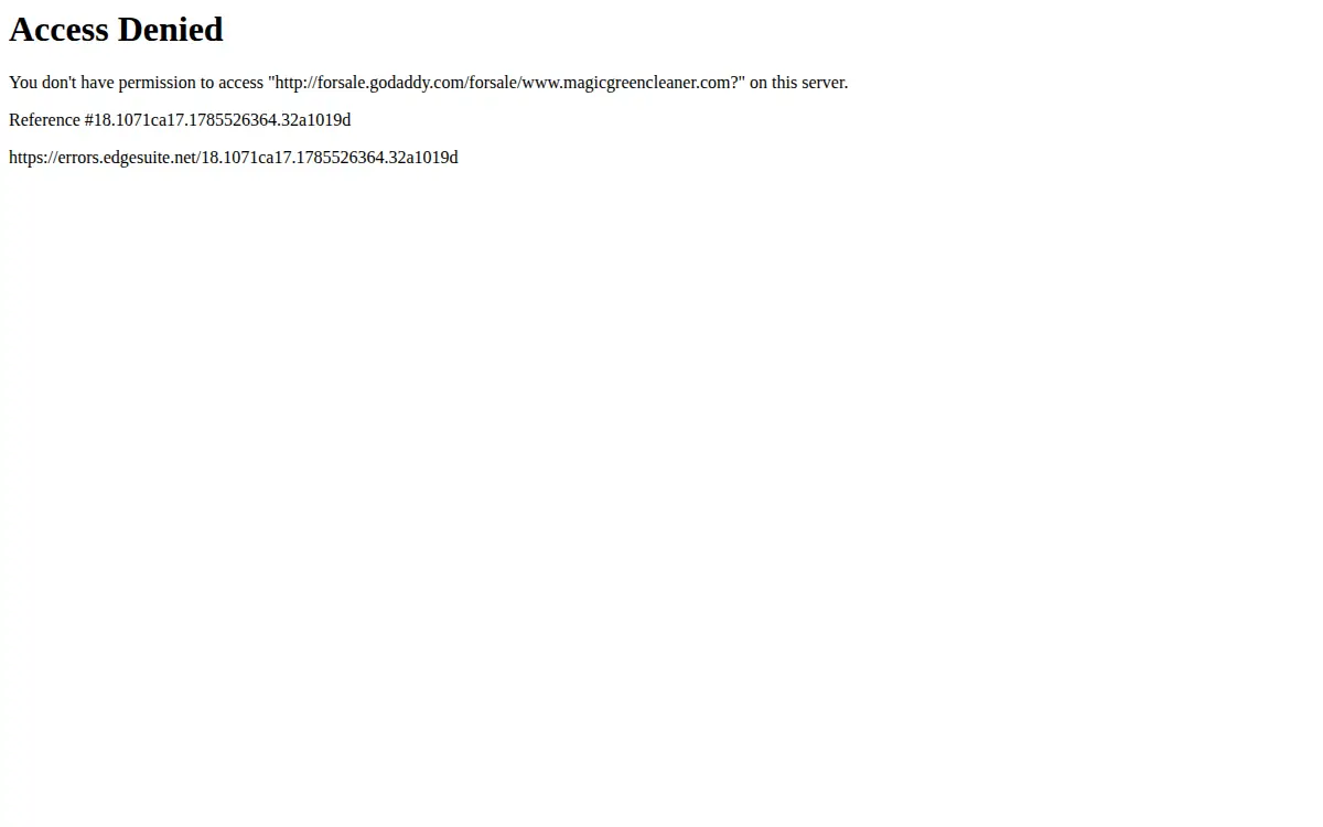 Homepage of Magic Green Cleaners LLC