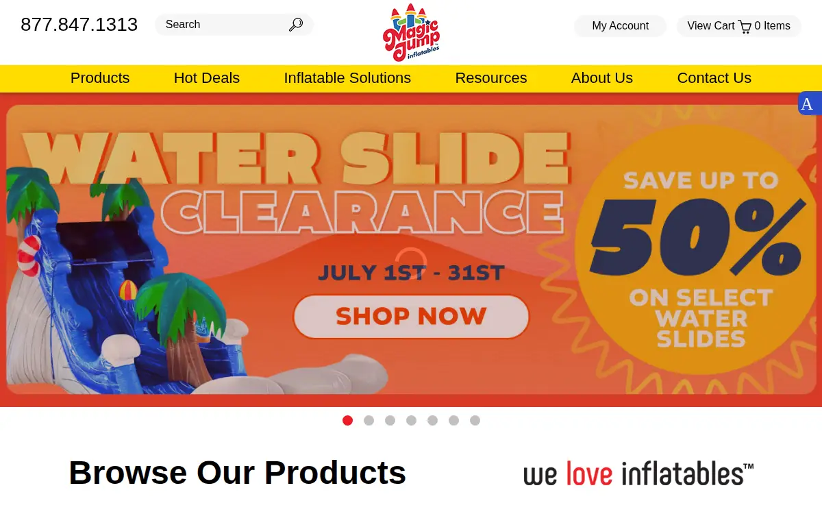 Homepage of Magic Jump, INC
