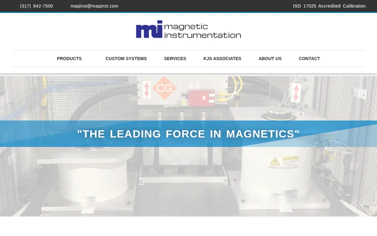 Homepage of Magnetic Instrumentation Company, LLC