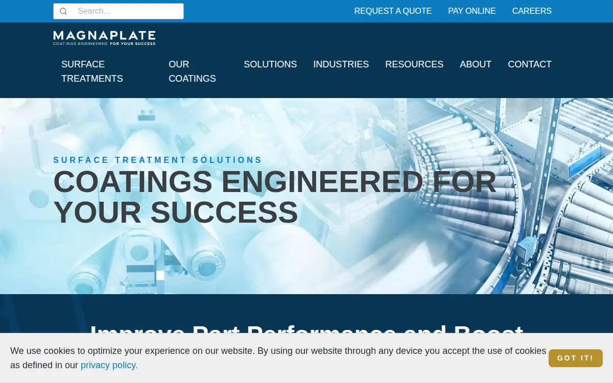 Homepage of General Magnaplate Corporation