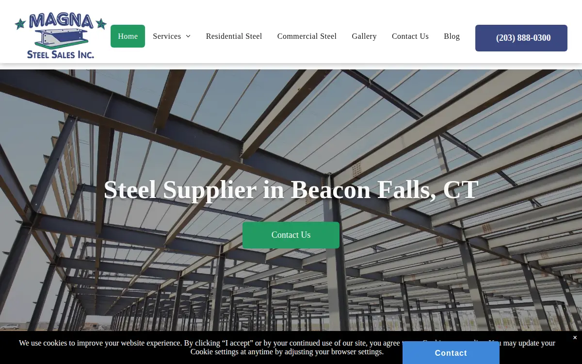 Homepage of Magna Steel Sales, INC.