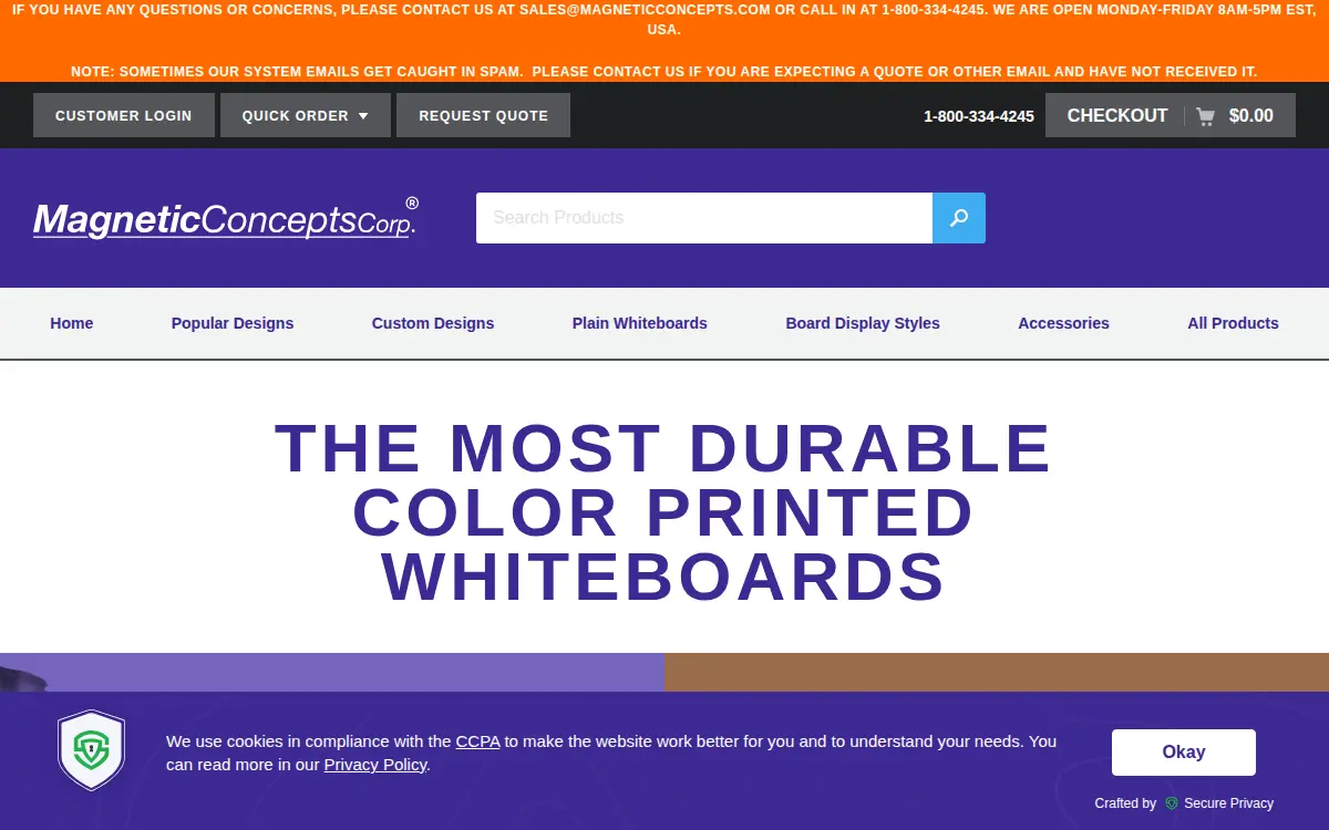 Homepage of Magnetic Concepts Corporation