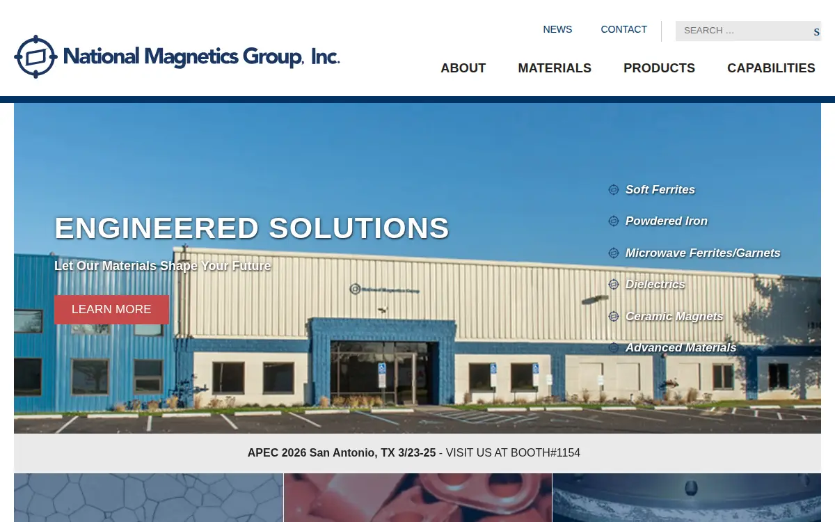 Homepage of National Magnetics Group, INC.