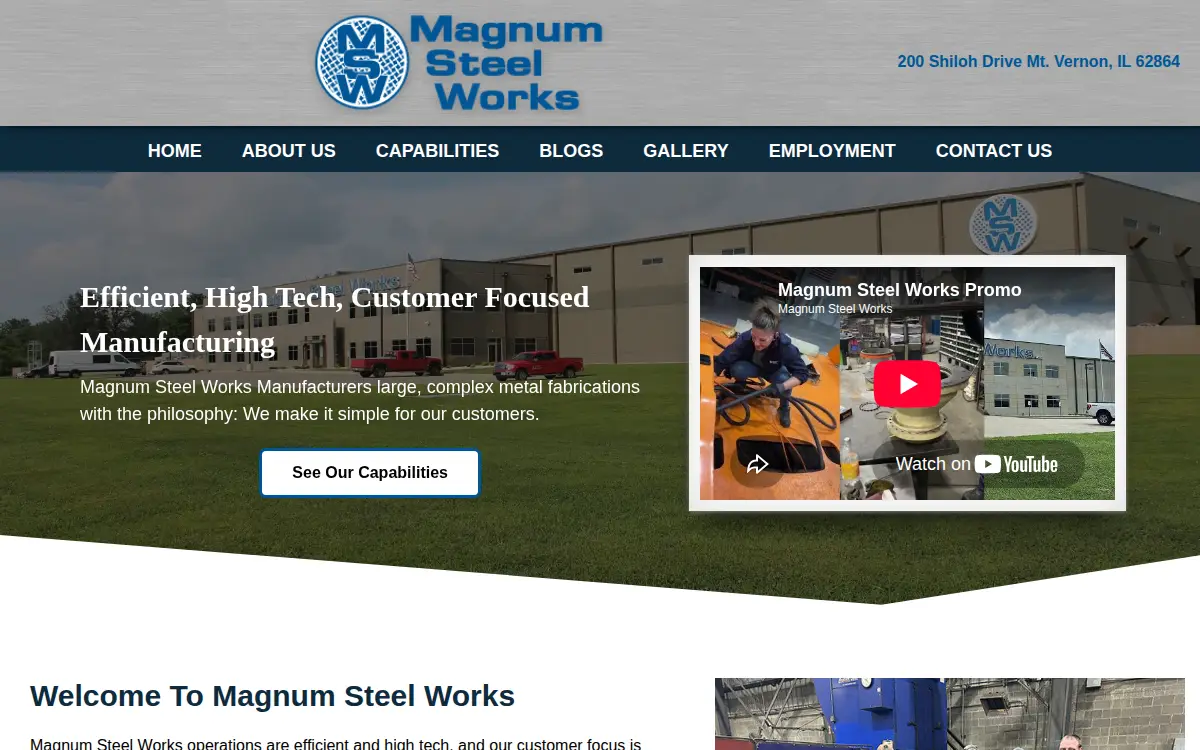 Homepage of Ironworx LLC