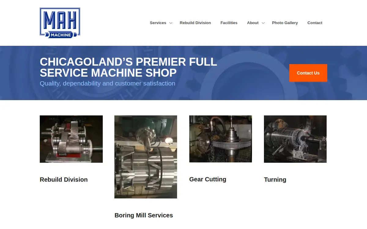 Homepage of Mah Machine Company