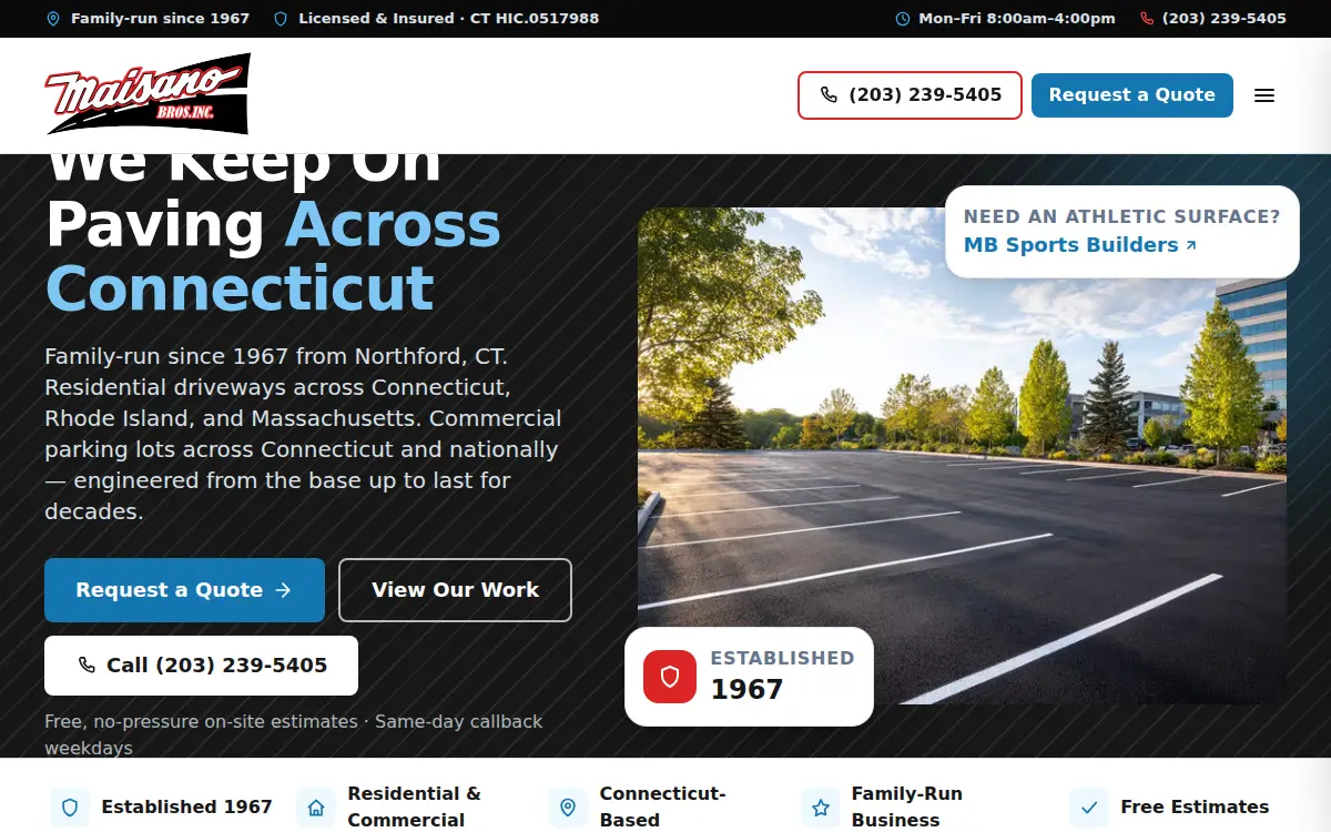 Homepage of Maisano Bros, INC.