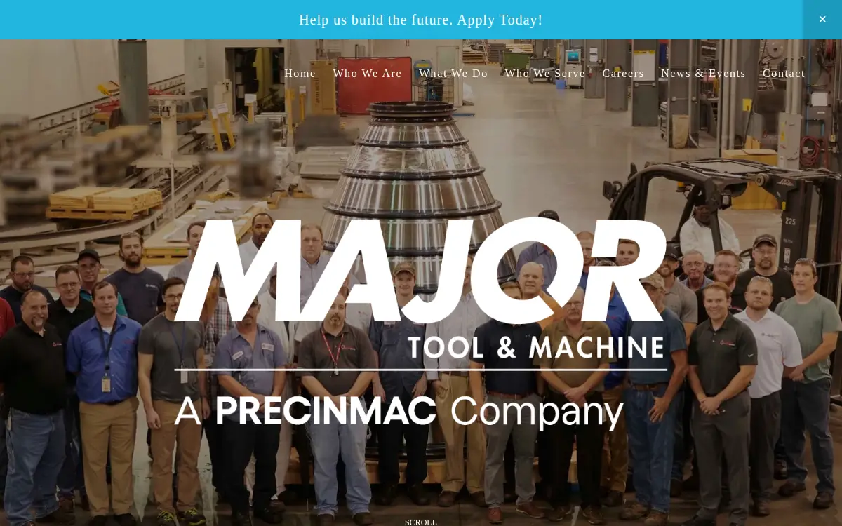 Homepage of Major Tool & Machine INC