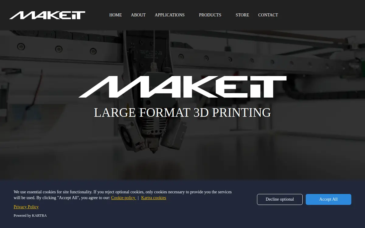 Homepage of Makeit INC.