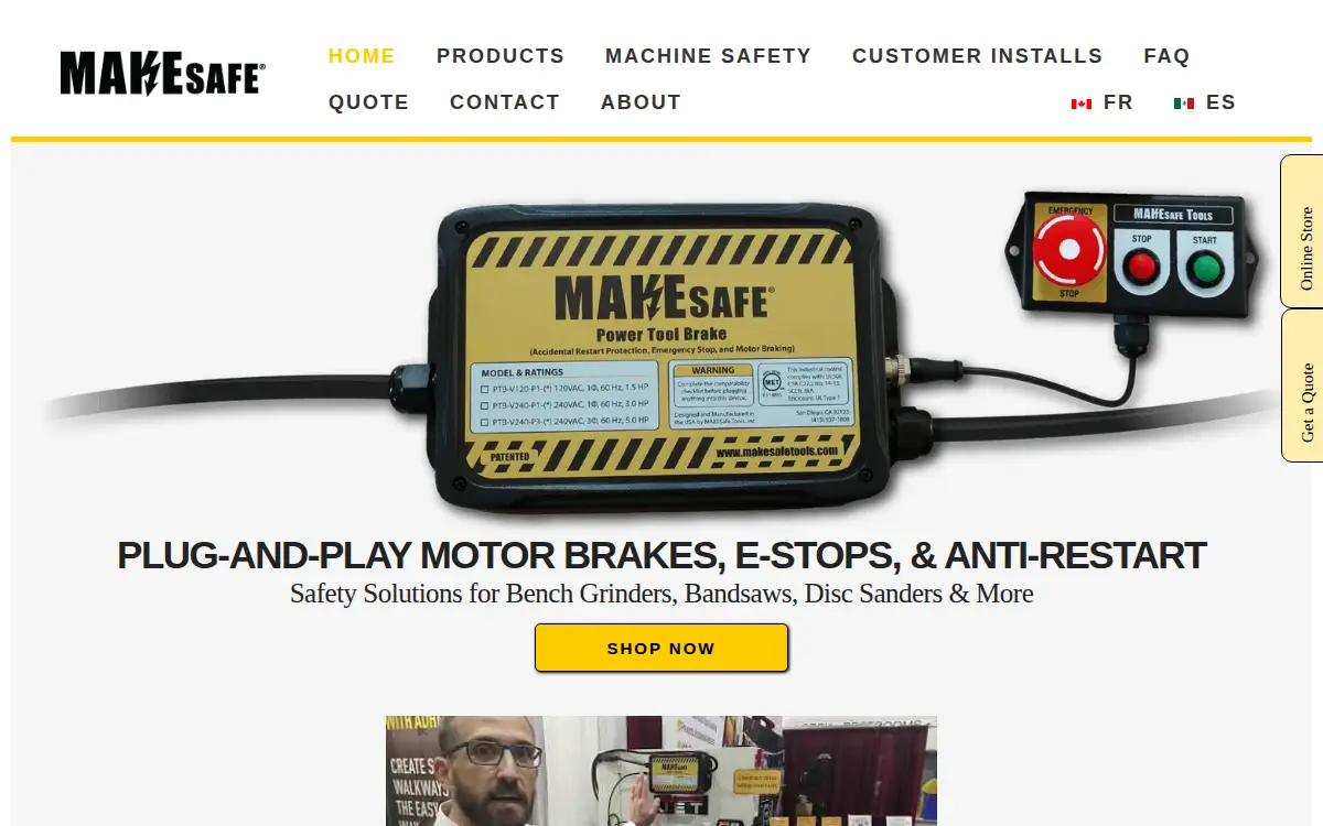 Homepage of Makesafe Tools INC