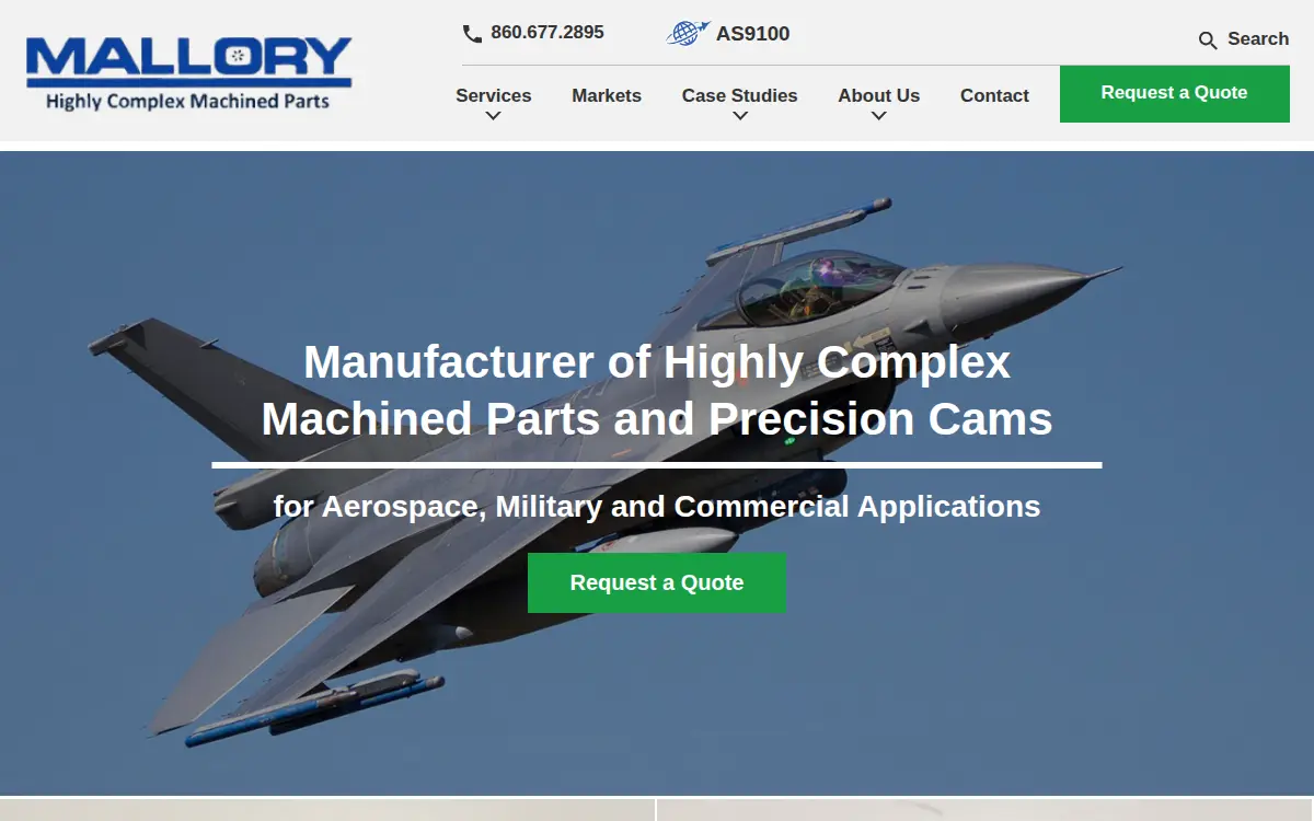 Homepage of Mallory Industries, Incorporated