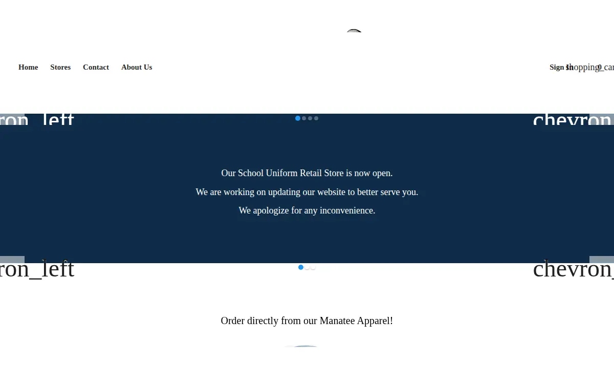 Homepage of Manatee Apparel & Promotional Products, INC