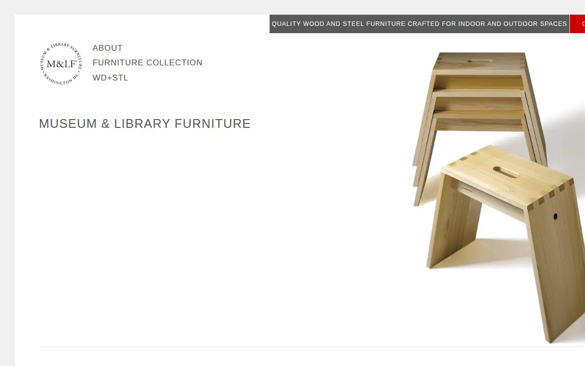Homepage of Museum & Library Furniture, L.l.c.