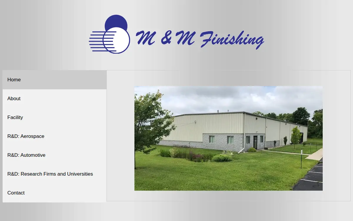 Homepage of M&m Finishing, LLC