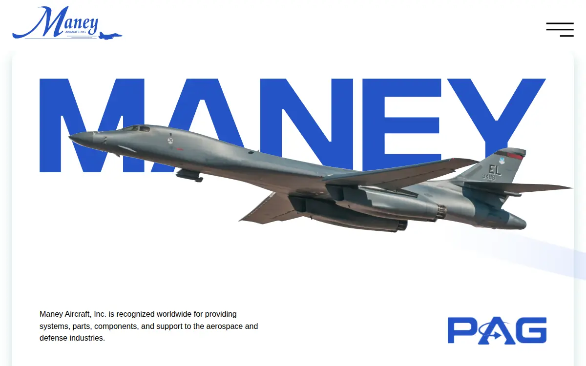 Homepage of Maney Aircraft, INC.
