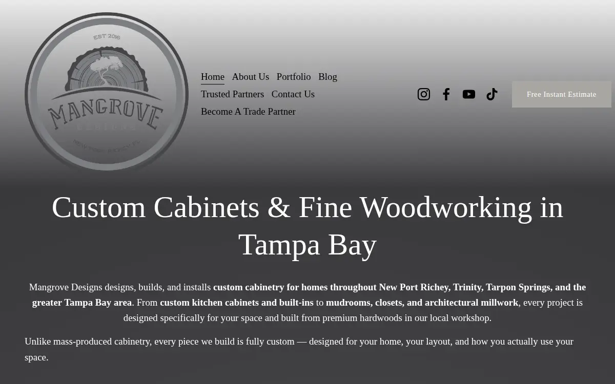 Homepage of Mangrove Designs LLC