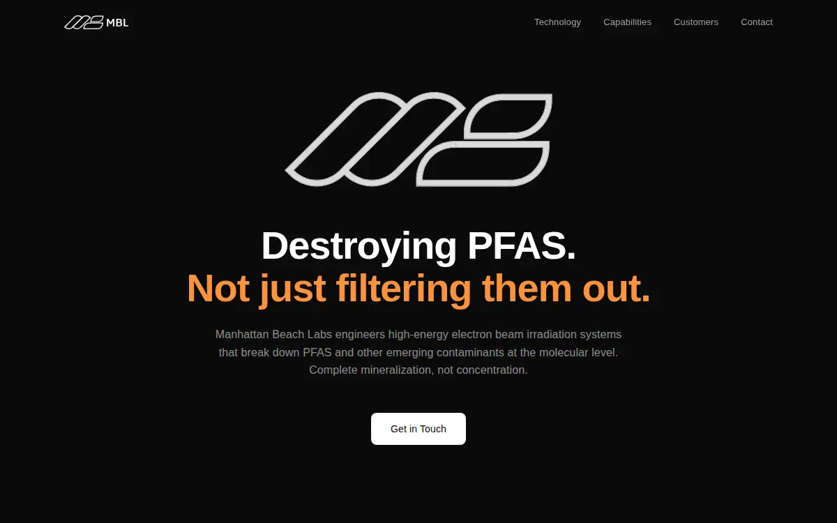 Homepage of Manhattan Beach Labs, INC
