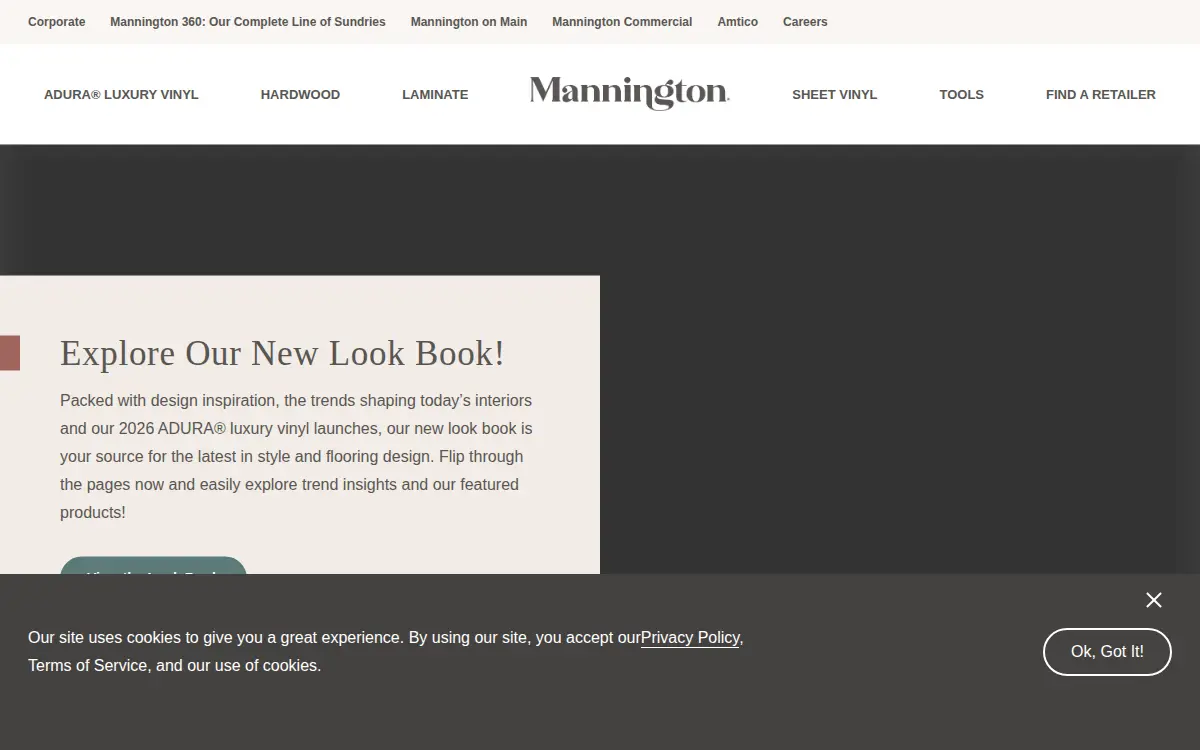 Homepage of Mannington Mills INC
