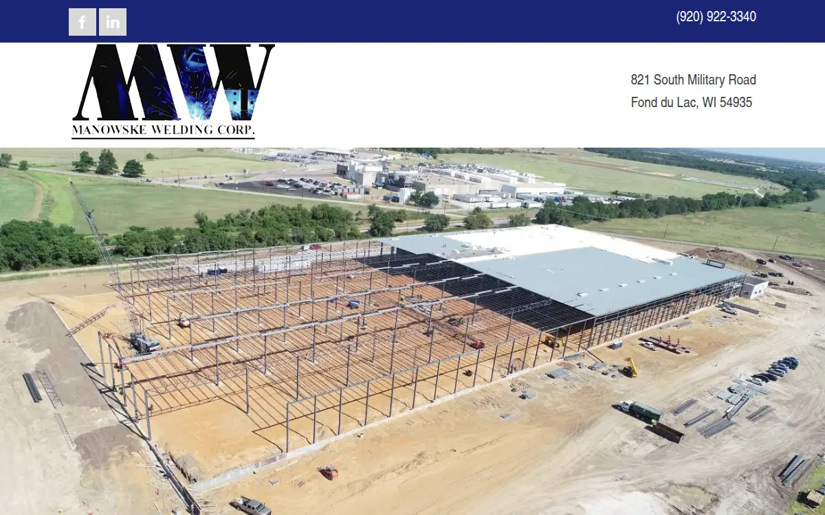 Homepage of Manowske Welding CORP