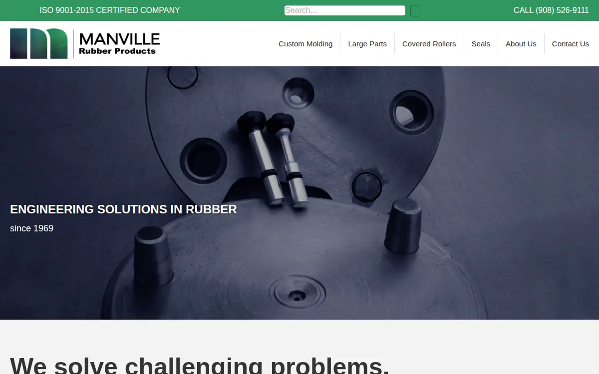 Homepage of Manville Rubber Products INC