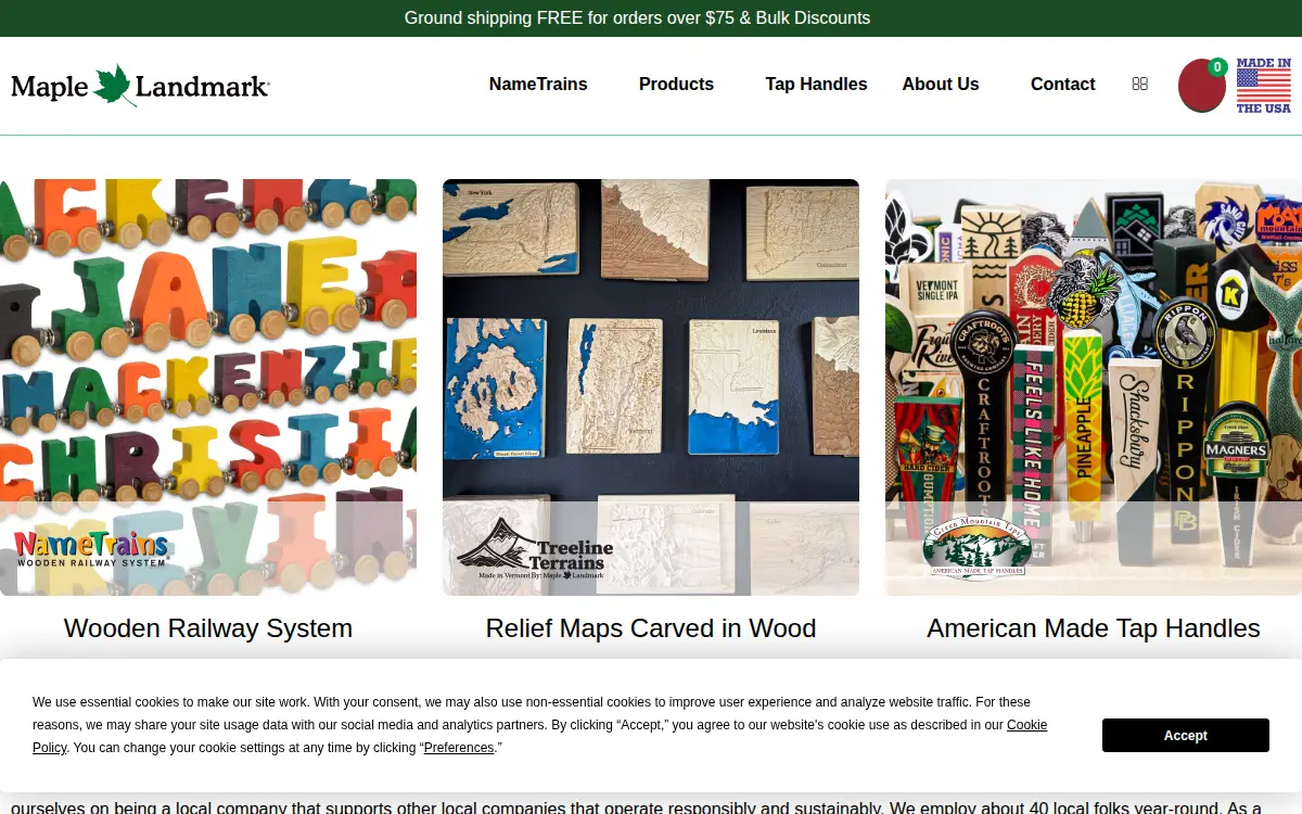 Homepage of Maple Landmark INC