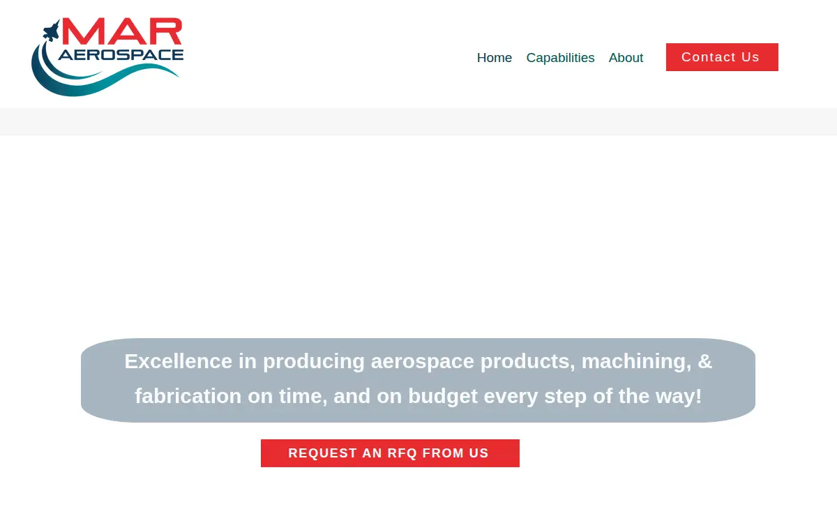 Homepage of Mar Aerospace LLC