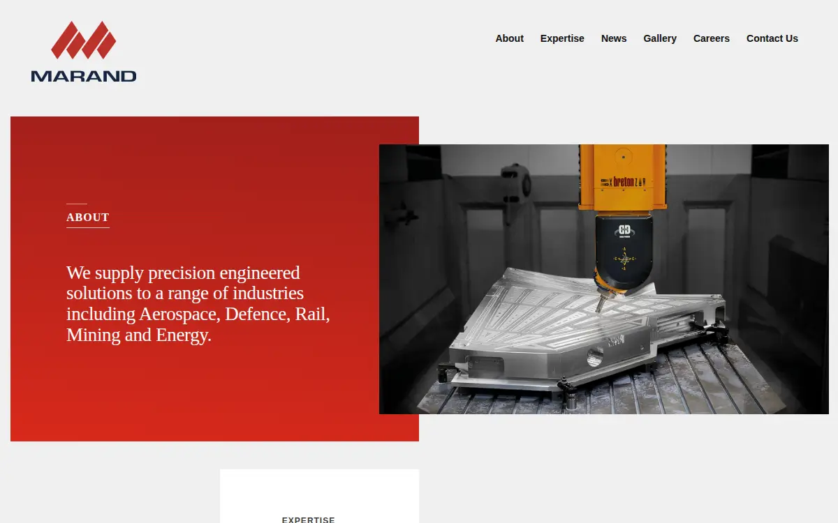 Homepage of Marand U.s. Holdings, LLC