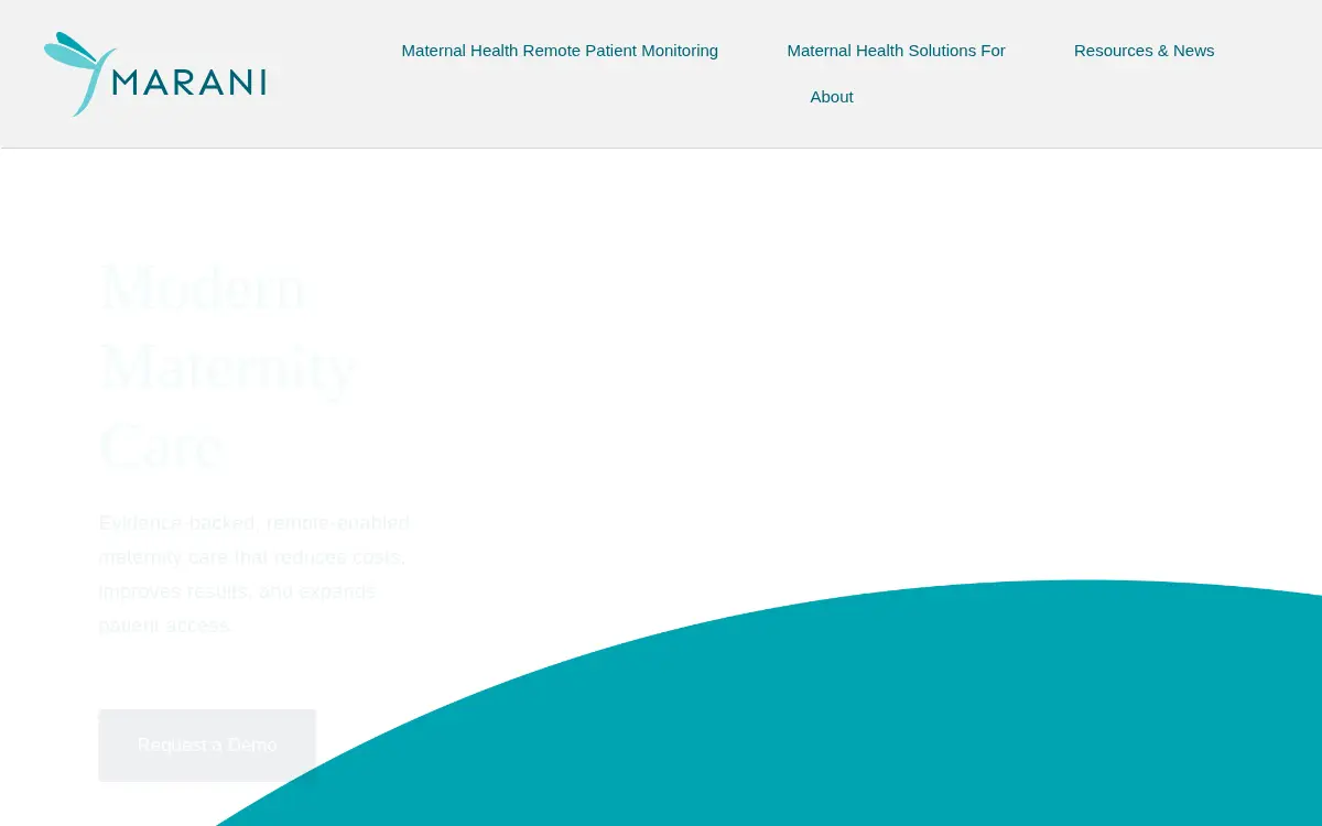 Homepage of Marani Health, INC.