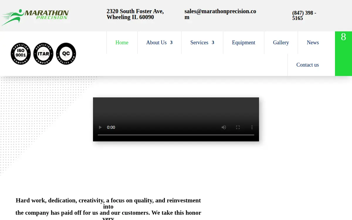 Homepage of Marathon Cutting Die INC