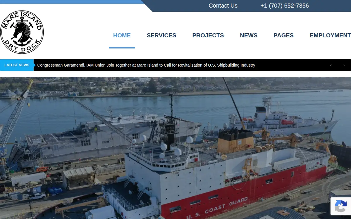 Homepage of Mare Island Dry Dock LLC
